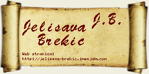 Jelisava Brekić vizit kartica